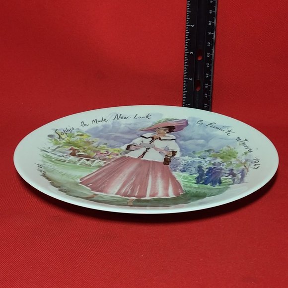 VTG 1978 D’Arceau Limoges Collectors Plate Sophie La Mode New Look La Feminite Z - Picture 10 of 10